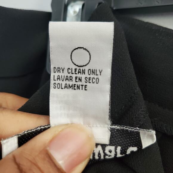 J.S. Edward Black Lightweight Sheer Panel Wide Leg Pants Size 14 - Picture 10 of 10